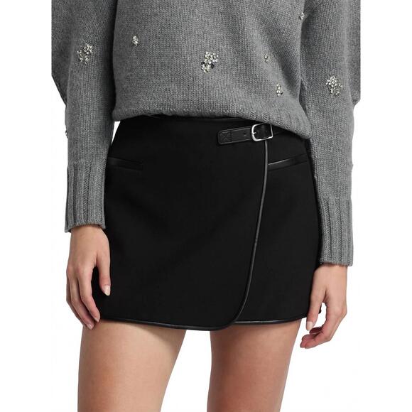 NEW SIMKHAI sheridan mini skirt in black